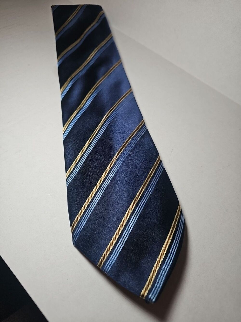 Men's Kenneth Cole Blue Striped Silk Tie